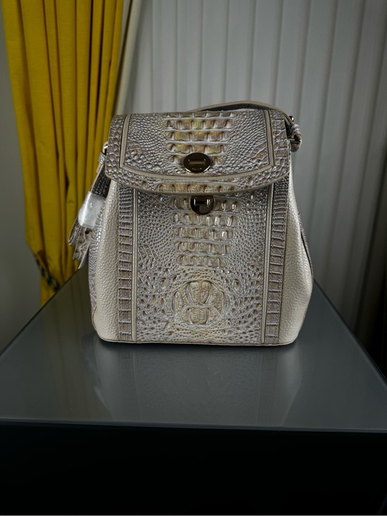 Brahmin Handbags - Brahmin Margo Pearl Admire Metallic Croc-Embossed Crossbody